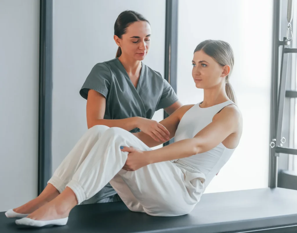 Team applying for physical therapy careers. Rehab clinic offers patient care for mobility recovery and pain relief.