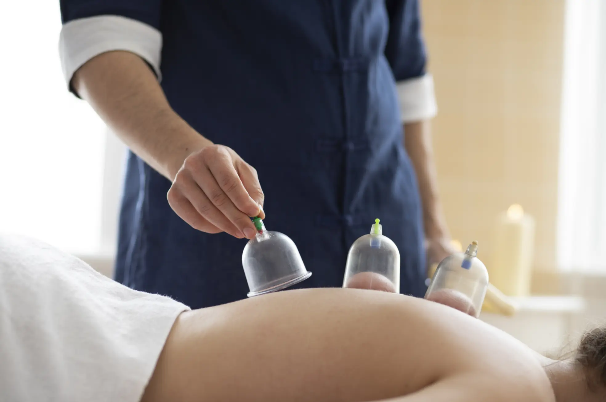 Cupping therapy for pain relief at our rehabilitation clinic. Work injury rehab & mobility recovery with a licensed physical therapist.